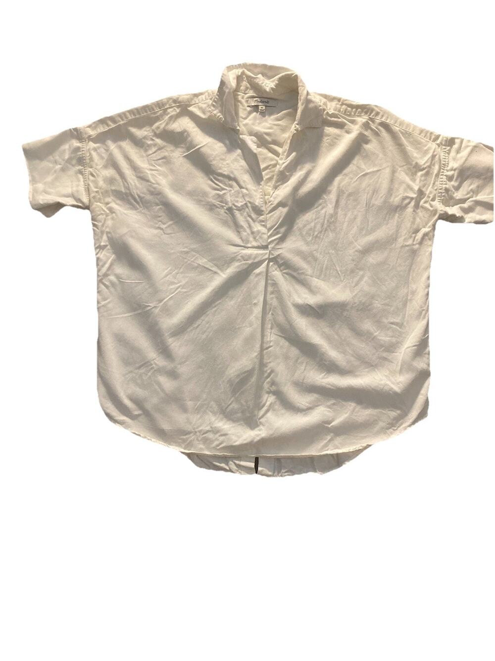 Madewell Women’s XS Collared White Courier Button Back Shirt